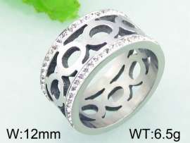 Stainless Steel Stone&Crystal Ring
