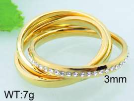 Stainless Steel Stone&Crystal Ring