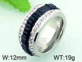 Stainless Steel Stone&Crystal Ring