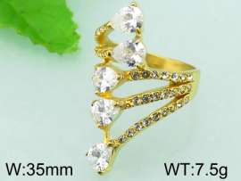 Stainless Steel Stone&Crystal Ring