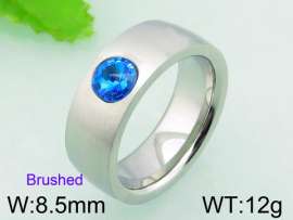 Stainless Steel Stone&Crystal Ring