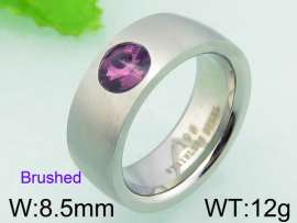 Stainless Steel Stone&Crystal Ring