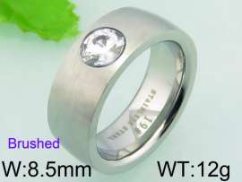 Stainless Steel Stone&Crystal Ring