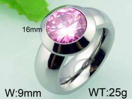 Stainless Steel Stone&Crystal Ring
