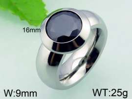 Stainless Steel Stone&Crystal Ring