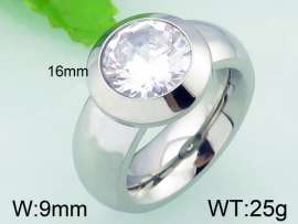 Stainless Steel Stone&Crystal Ring
