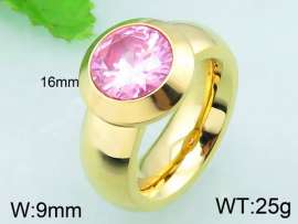 Stainless Steel Stone&Crystal Ring