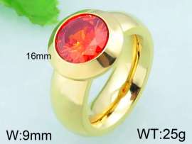 Stainless Steel Stone&Crystal Ring