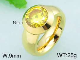 Stainless Steel Stone&Crystal Ring