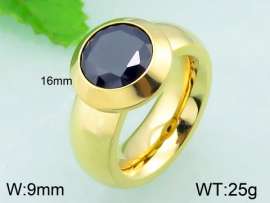 Stainless Steel Stone&Crystal Ring