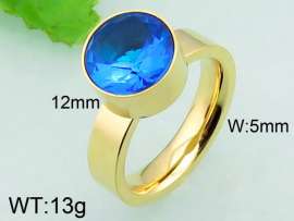 Stainless Steel Stone&Crystal Ring