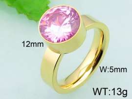 Stainless Steel Stone&Crystal Ring