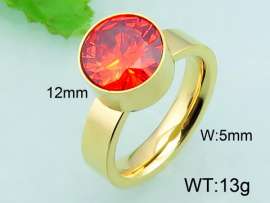 Stainless Steel Stone&Crystal Ring