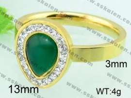 Stainless Steel Stone&Crystal Ring