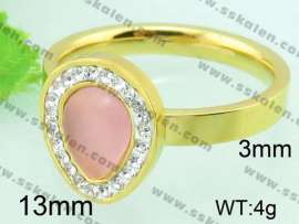 Stainless Steel Stone&Crystal Ring