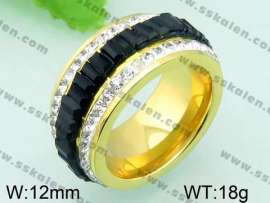 Stainless Steel Stone&Crystal Ring