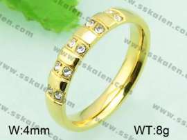 Stainless Steel Stone&Crystal Ring