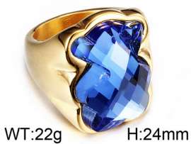 Stainless Steel Stone&Crystal Ring