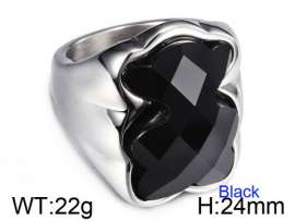 Stainless Steel Stone&Crystal Ring