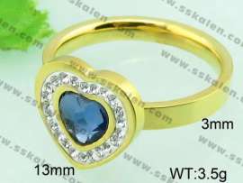 Stainless Steel Stone&Crystal Ring
