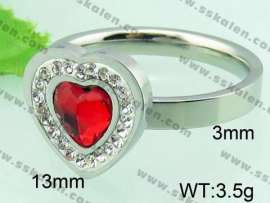 Stainless Steel Stone&Crystal Ring