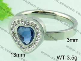 Stainless Steel Stone&Crystal Ring
