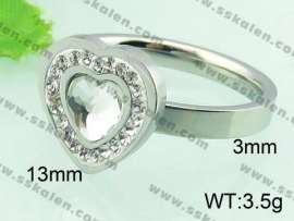 Stainless Steel Stone&Crystal Ring