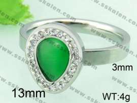 Stainless Steel Stone&Crystal Ring