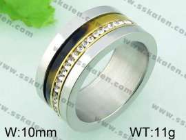 Stainless Steel Stone&Crystal Ring