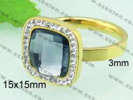 Stainless Steel Stone&Crystal Ring