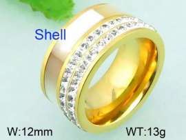 Stainless Steel Stone&Crystal Ring