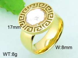 Stainless Steel Stone&Crystal Ring