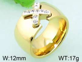 Stainless Steel Stone&Crystal Ring