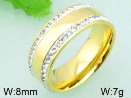 Stainless Steel Stone&Crystal Ring