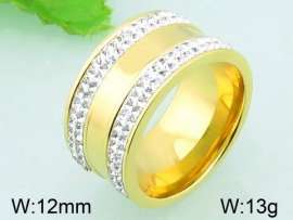 Stainless Steel Stone&Crystal Ring