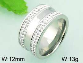 Stainless Steel Stone&Crystal Ring