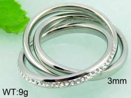 Stainless Steel Stone&Crystal Ring