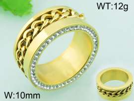 Stainless Steel Stone&Crystal Ring