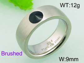 Stainless Steel Stone&Crystal Ring