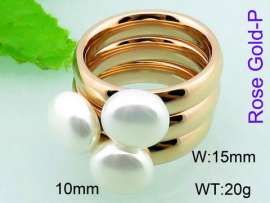 Stainless Steel Rose Gold-plating Ring