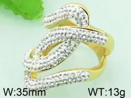 Stainless Steel Stone&Crystal Ring