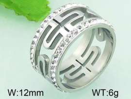 Stainless Steel Stone&Crystal Ring