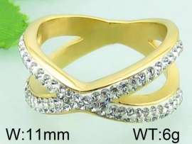 Stainless Steel Stone&Crystal Ring