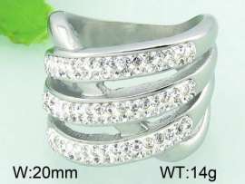 Stainless Steel Stone&Crystal Ring