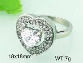 Stainless Steel Stone&Crystal Ring