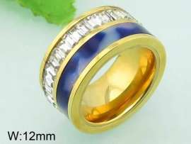 Stainless Steel Stone&Crystal Ring
