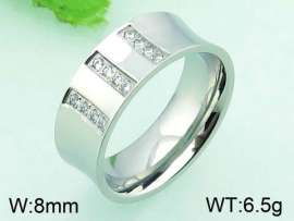 Stainless Steel Stone&Crystal Ring