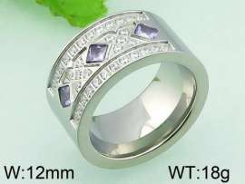 Stainless Steel Stone&Crystal Ring