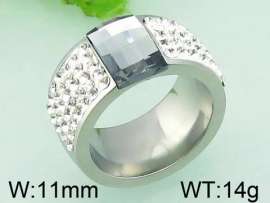Stainless Steel Stone&Crystal Ring