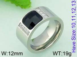 Stainless Steel Stone&Crystal Ring